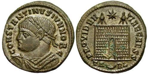 1 Follis /  AE3 羅馬帝國 青铜 君士坦提烏斯二世
