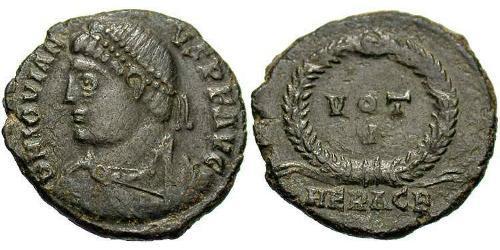 1 Follis /  AE3 羅馬帝國 青铜 约维安