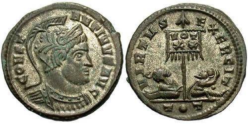 1 Follis /  AE3 羅馬帝國 青铜 君士坦丁大帝