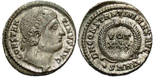 1 Follis /  AE3 羅馬帝國 青铜 君士坦丁大帝