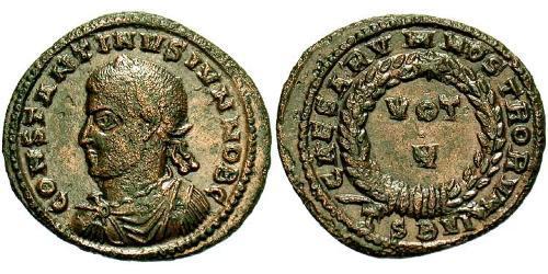 1 Follis /  AE3 羅馬帝國 青铜 君士坦提烏斯二世
