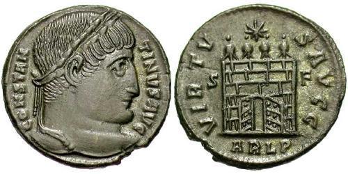 1 Follis /  AE3 羅馬帝國 青铜 君士坦丁大帝