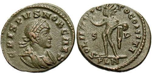 1 Follis /  AE3 羅馬帝國 青铜 Crispus (305 - 326)
