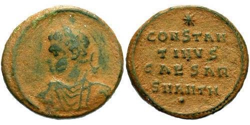 1 Follis /  AE3 羅馬帝國 青铜 君士坦提烏斯二世