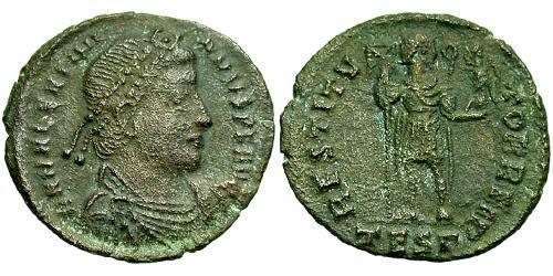 1 Follis /  AE3 羅馬帝國 青铜 瓦伦提尼安一世