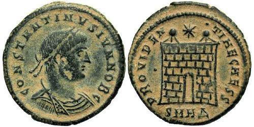 1 Follis /  AE3 羅馬帝國 青铜 君士坦提烏斯二世