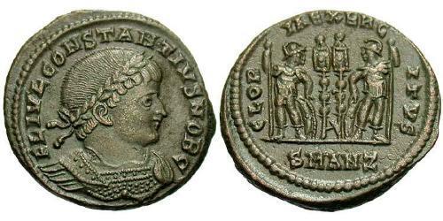 1 Follis /  AE3 羅馬帝國 青铜 君士坦提烏斯二世