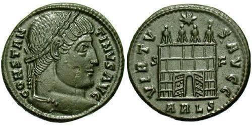 1 Follis /  AE3 羅馬帝國 青铜 君士坦丁大帝
