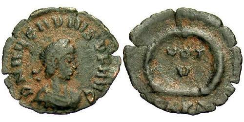 1 Follis /  AE4 Imperio bizantino (330-1453) Bronce Arcadio (377-408)