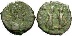 1 Follis /  AE4 Imperio romano de Occidente (285-476) Bronce Valentiniano III (419-455)