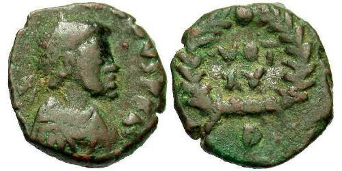 1 Follis /  AE4 Imperio romano de Occidente (285-476) Bronce Valentiniano III (419-455)