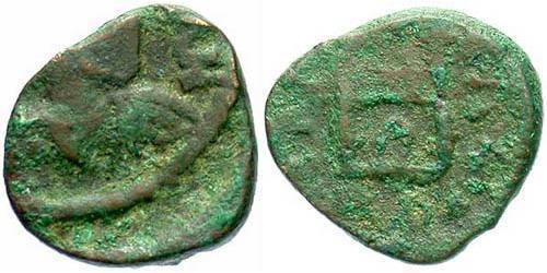 1 Follis /  AE4 Imperio romano de Occidente (285-476) Bronce Valentiniano III (419-455)