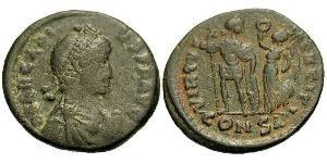 1 Follis /  AE4 Byzantinisches Reich (330-1453) Bronze Arcadius (377-408)