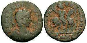 1 Follis /  AE4 Byzantinisches Reich (330-1453) Bronze Arcadius (377-408)