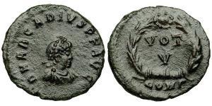 1 Follis /  AE4 Empire byzantin (330-1453) Bronze Arcadius (377-408)