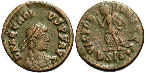1 Follis /  AE4 Empire byzantin (330-1453) Bronze Arcadius (377-408)