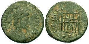 1 Follis /  AE4 Empire romain (27BC-395) Bronze Théodose I (347-395)
