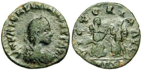 1 Follis /  AE4 Empire romain (27BC-395) Bronze Valentinien II (371-392)