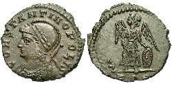 1 Follis /  AE4 Roman Empire (27BC-395) Bronze 