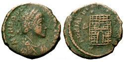1 Follis /  AE4 Roman Empire (27BC-395) Bronze Theodosius I (347-395)