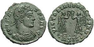 1 Follis /  AE4 Roman Empire (27BC-395) Bronze Constans I (320-350)