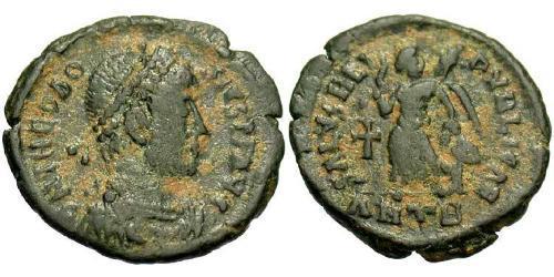 1 Follis /  AE4 Römische Kaiserzeit (27BC-395) Bronze Theodosius I (347-395)