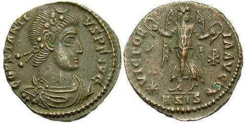 1 Follis /  AE4 Römische Kaiserzeit (27BC-395) Bronze Constantius II(317 - 361)
