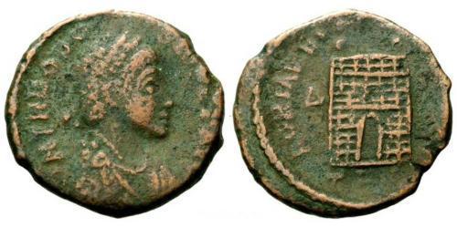 1 Follis /  AE4 Römische Kaiserzeit (27BC-395) Bronze Theodosius I (347-395)