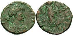 1 Follis /  AE4 Western Roman Empire (285-476) Bronze Valentinian III (419-455)