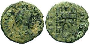 1 Follis /  AE4 Weströmisches Reich (285-476) Bronze Valentinian III (419-455)