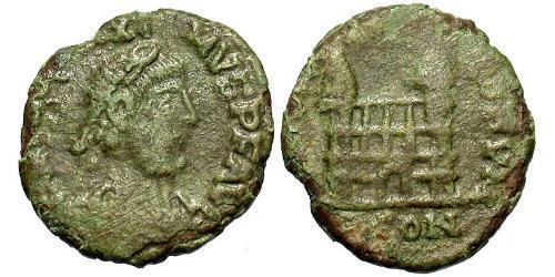 1 Follis /  AE4 Weströmisches Reich (285-476) Bronze Magnus Maximus (335-388)