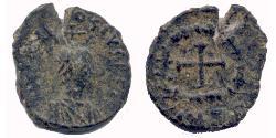 1 Follis /  AE4 Impero bizantino (330-1453) Bronzo Teodosio II (401-450)