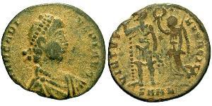 1 Follis /  AE4 Impero bizantino (330-1453) Bronzo Arcadio  (377-408)