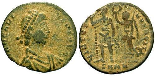 1 Follis /  AE4 Impero bizantino (330-1453) Bronzo Arcadio  (377-408)