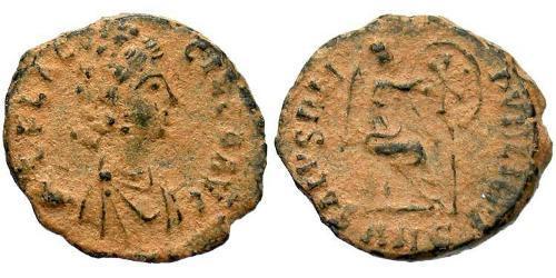 1 Follis /  AE4 Impero romano (27BC-395) Bronzo Elia Flaccilla (?-385)