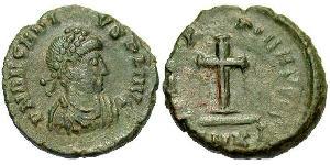 1 Follis /  AE4 拜占庭帝国 青铜 阿卡狄奧斯