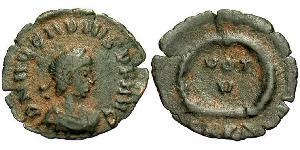 1 Follis /  AE4 拜占庭帝国 青铜 阿卡狄奧斯