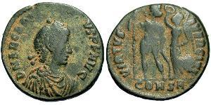 1 Follis /  AE4 拜占庭帝国 青铜 阿卡狄奧斯