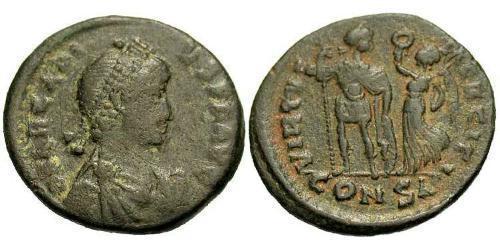 1 Follis /  AE4 拜占庭帝国 青铜 阿卡狄奧斯