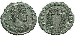 1 Follis /  AE4 羅馬帝國 青铜 君士坦斯一世