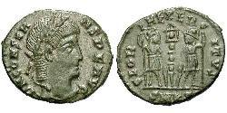 1 Follis /  AE4 羅馬帝國 青铜 君士坦斯一世