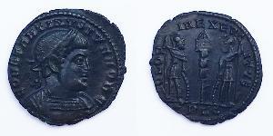 1 Follis /  AE4 羅馬帝國 青铜 君士坦提烏斯二世