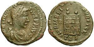 1 Follis /  AE4 羅馬帝國 青铜 Theodosius I (347-395)