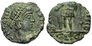 1 Follis /  AE4 羅馬帝國 青铜 君士坦提烏斯二世