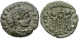 1 Follis /  AE4 羅馬帝國 青铜 君士坦斯一世