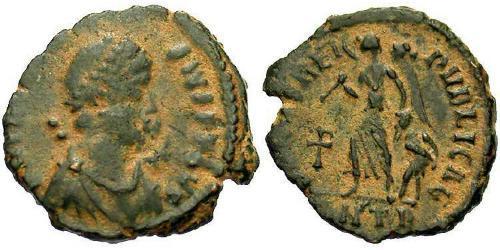 1 Follis /  AE4 羅馬帝國 青铜 Theodosius I (347-395)