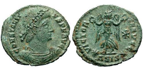 1 Follis /  AE4 羅馬帝國 青铜 君士坦提烏斯二世