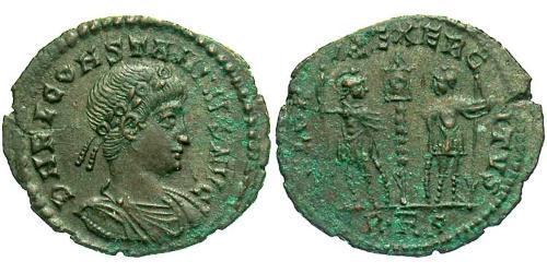 1 Follis /  AE4 羅馬帝國 青铜 君士坦提烏斯二世