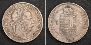 1 Forint Imperio austrohúngaro (1867-1918) Plata Franz Joseph I (1830 - 1916)
