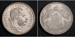 1 Forint Imperio austrohúngaro (1867-1918) Plata Franz Joseph I (1830 - 1916)